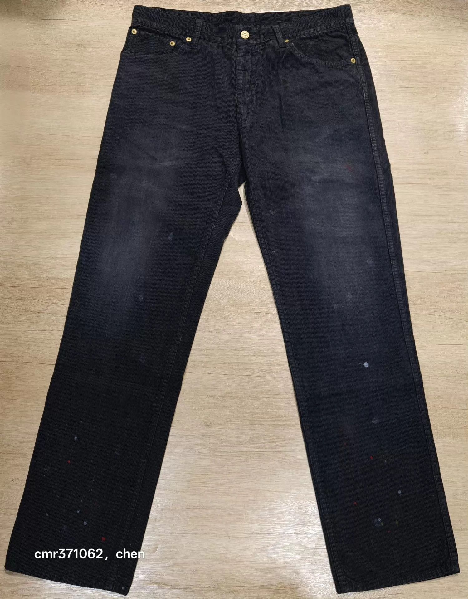 Visvim VISVIM 17AW FLUXUS 03 SLUB INDIGO DMGD Cord Blk 3 Size US 34 / EU 50 - 1 Thumbnail