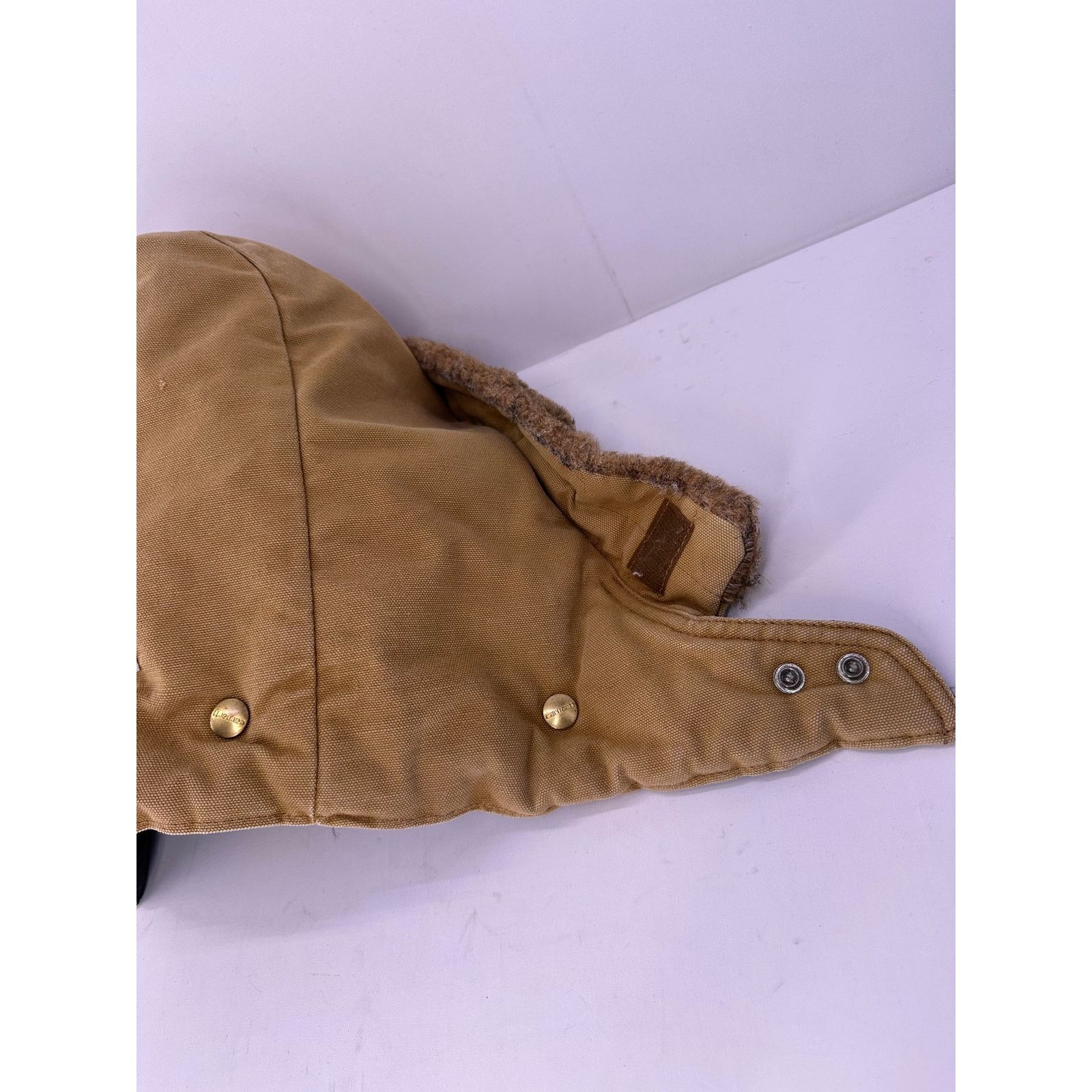 Carhartt Vintage Carhartt Hood Brown Quilt Lined Faux Fur Snap Size ONE SIZE - 11 Thumbnail