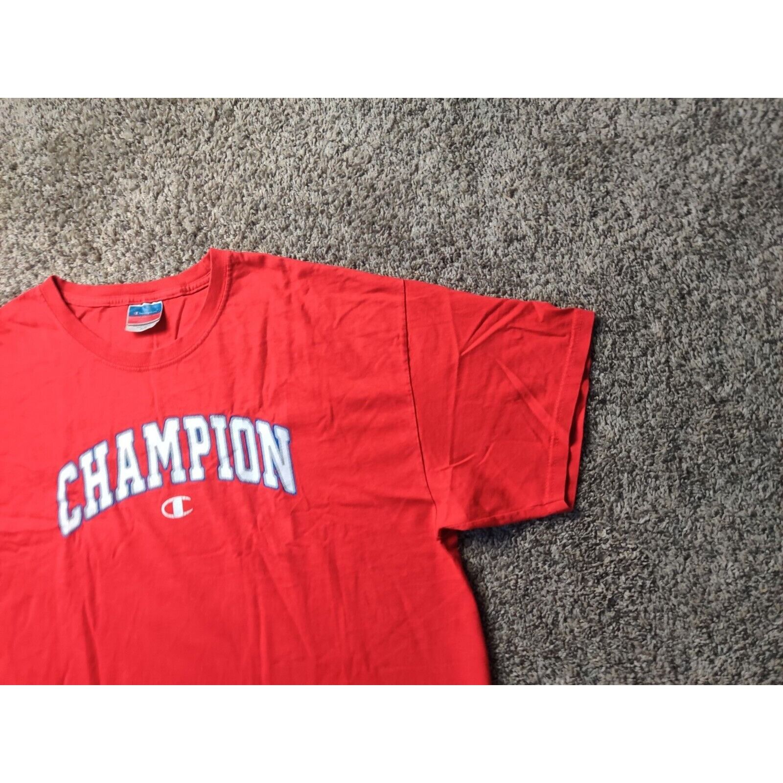 Champion Champion Shirt Adult Mens XL Red White Spell Out Logo Size US XL / EU 56 / 4 - 5 Thumbnail