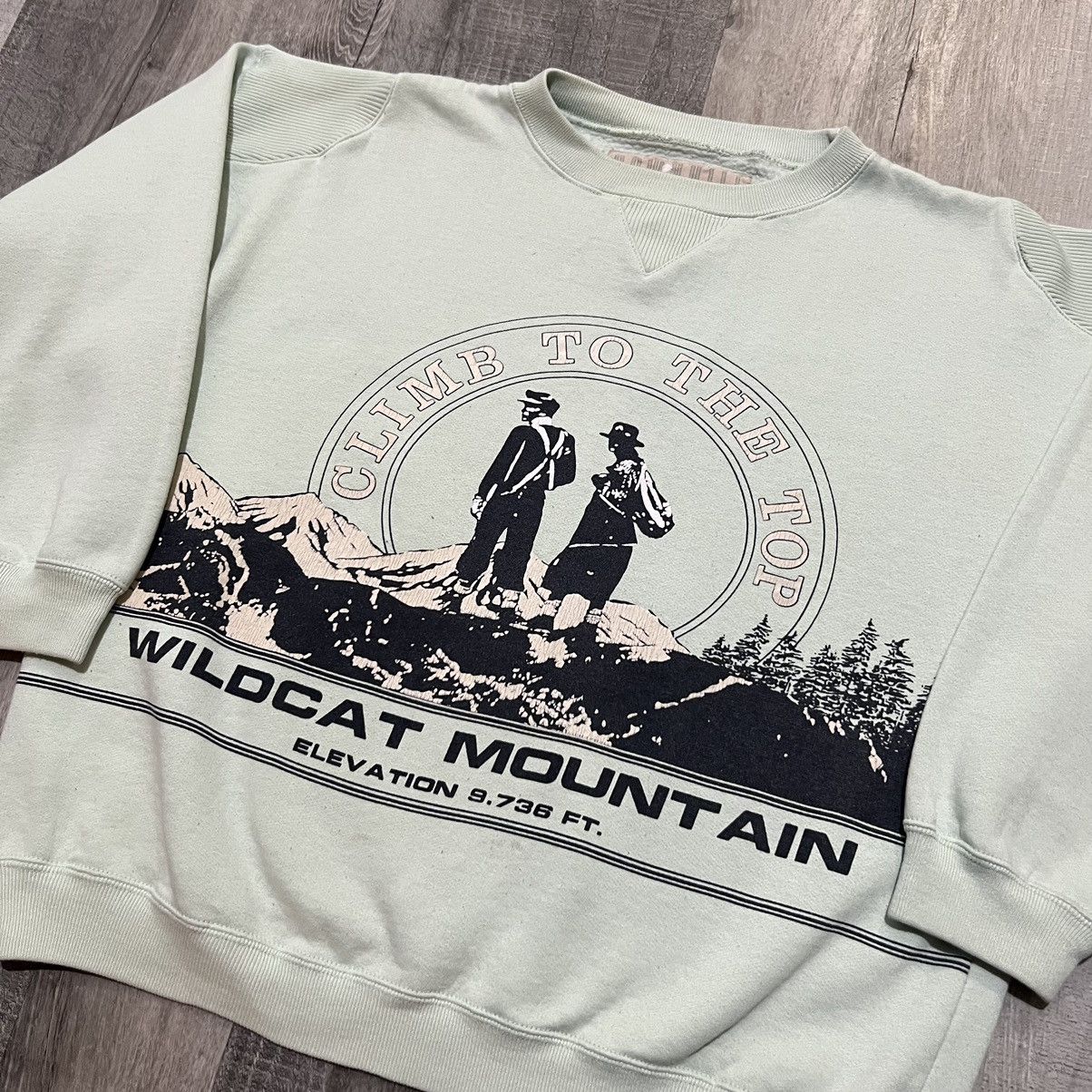 Vintage VTG Wildcat Mountain New England Ski Hike Teal Sweatshirt Size S / US 4 / IT 40 - 2 Thumbnail