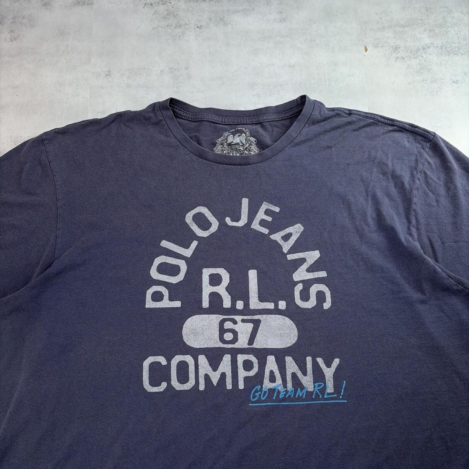 Polo Ralph Lauren Y2K Navy Polo Jeans Company Grunge Gothic T-Shirt Size US XL / EU 56 / 4 - 3 Thumbnail