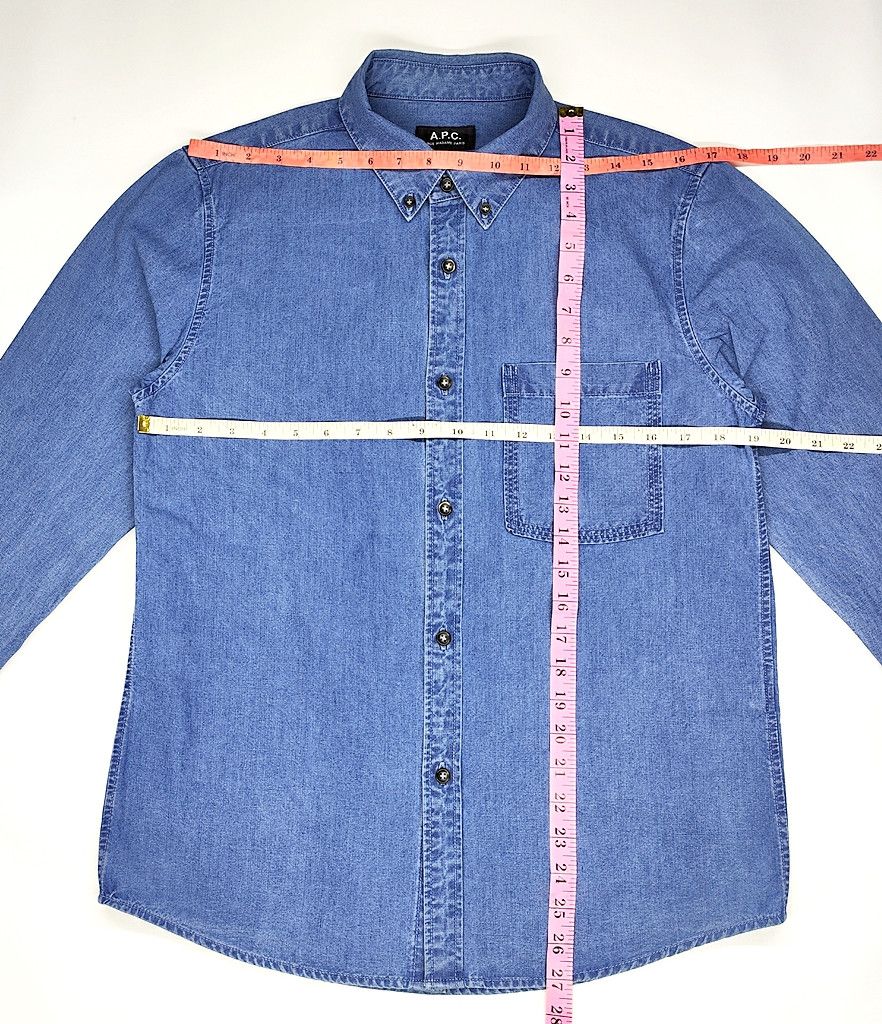 A.P.C. A.P.C Rue Paris blue jeans shirt Size US S / EU 44-46 / 1 - 8 Thumbnail