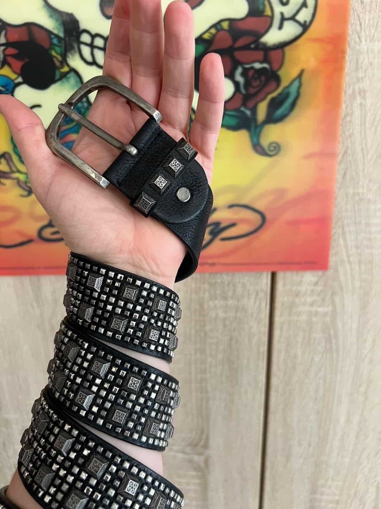 Other Y2k Studded Belt Genuine Leather 🔥💥 Size ONE SIZE - 4 Thumbnail