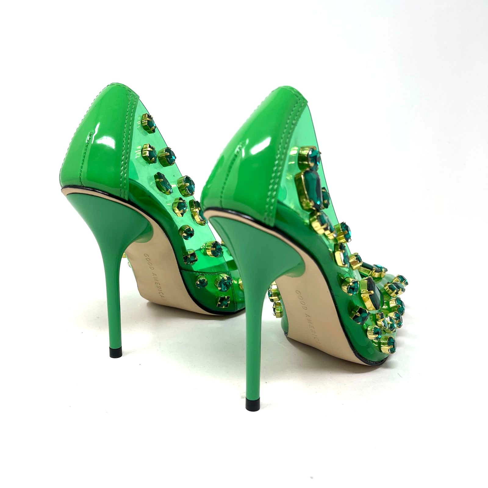 Good American Good American Diamonds Are Forever Heels 6.5 Green GSH008-X Size US 6.5 / IT 36.5 - 7 Thumbnail