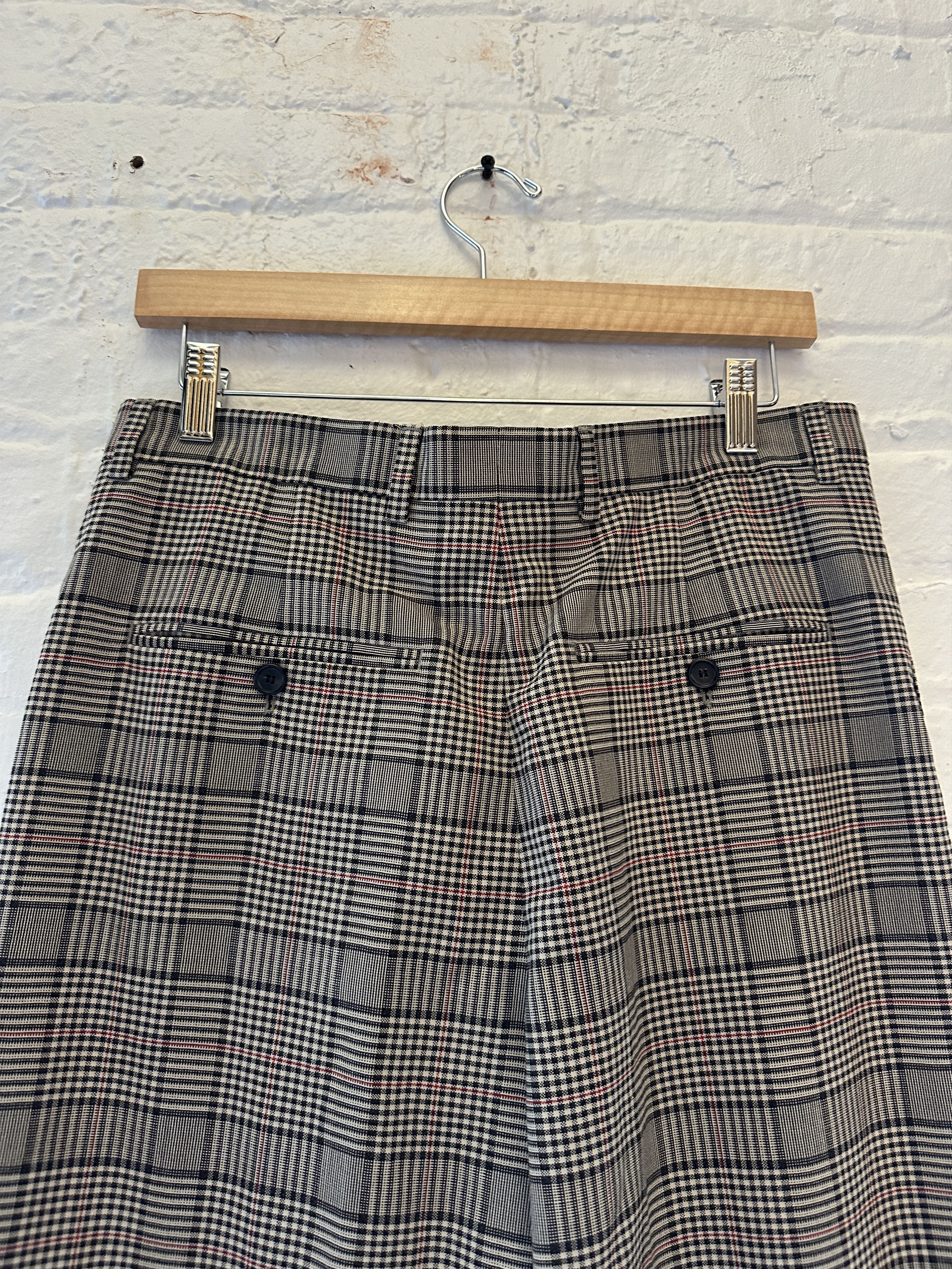 Acne Studios Acne Studios Wide Leg Wool Check Trousers Size US 32 / EU 48 - 5 Thumbnail