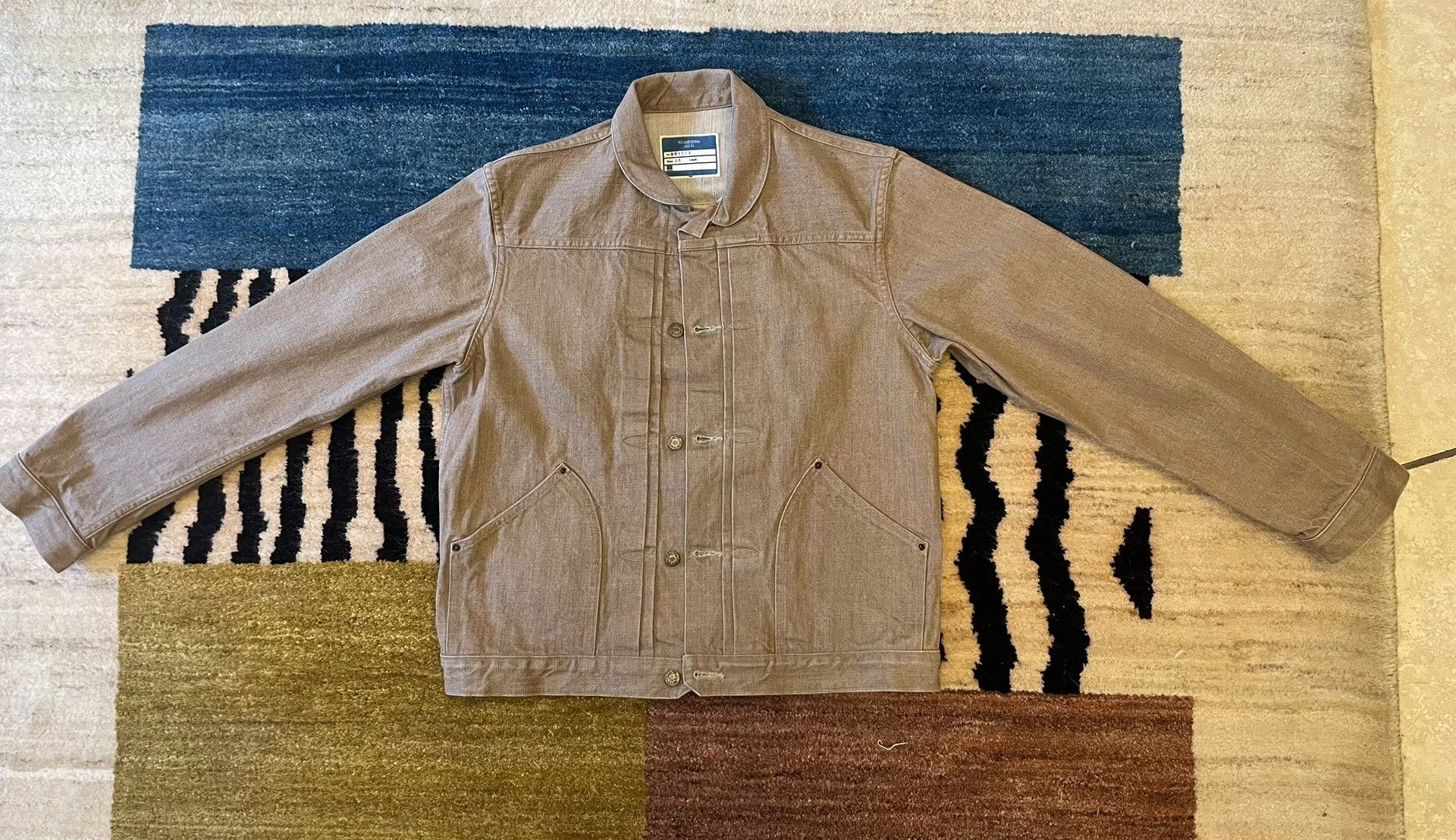 Red Clouds Collective Red Cloud Light Khaki Denim Jacket Size US L / EU 52-54 / 3 - 1 Thumbnail