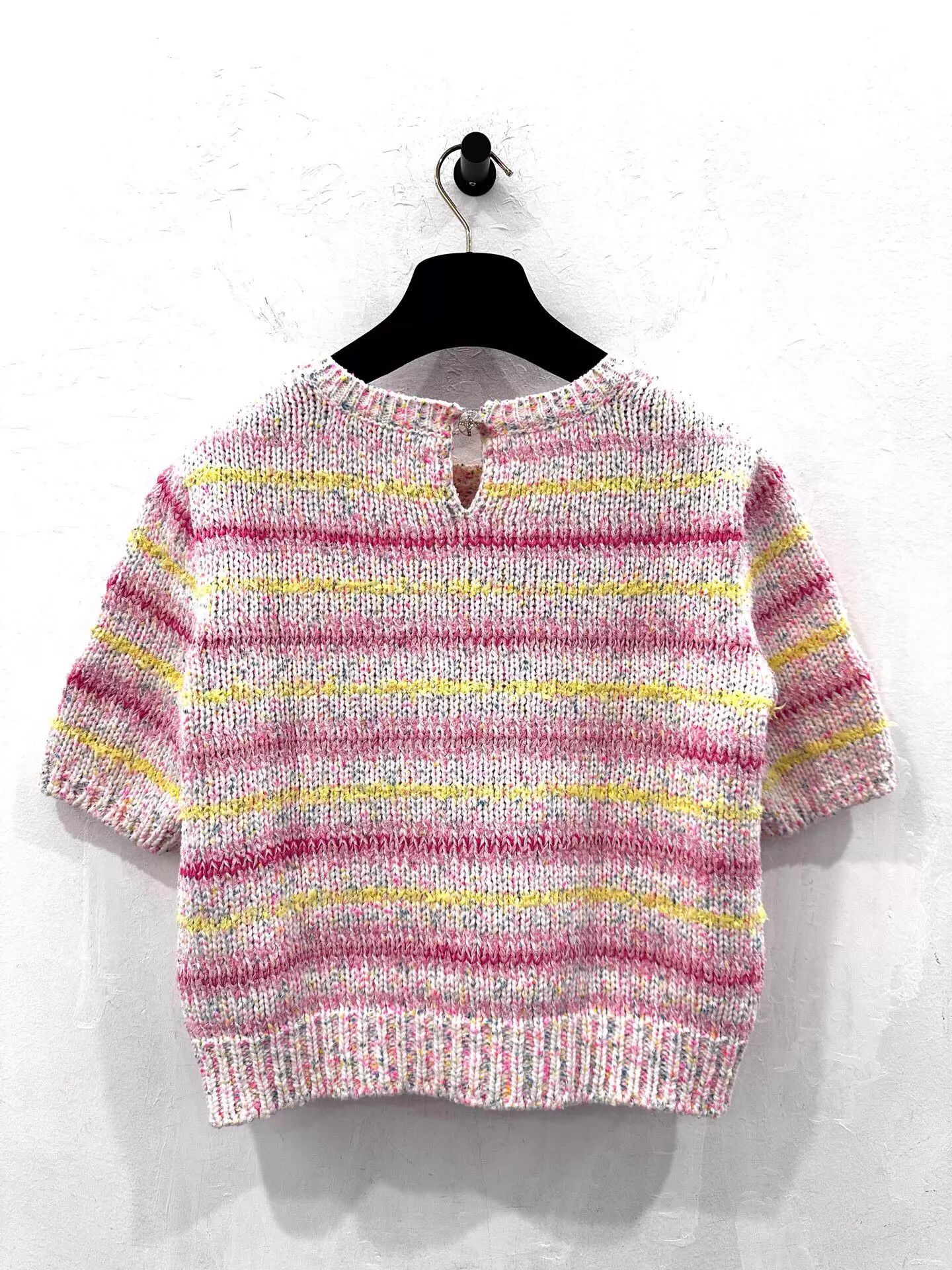 Chanel Chanel pink heart logo colorful tweed short knit sweater 36 Size XS / US 0-2 / IT 36-38 - 3 Thumbnail
