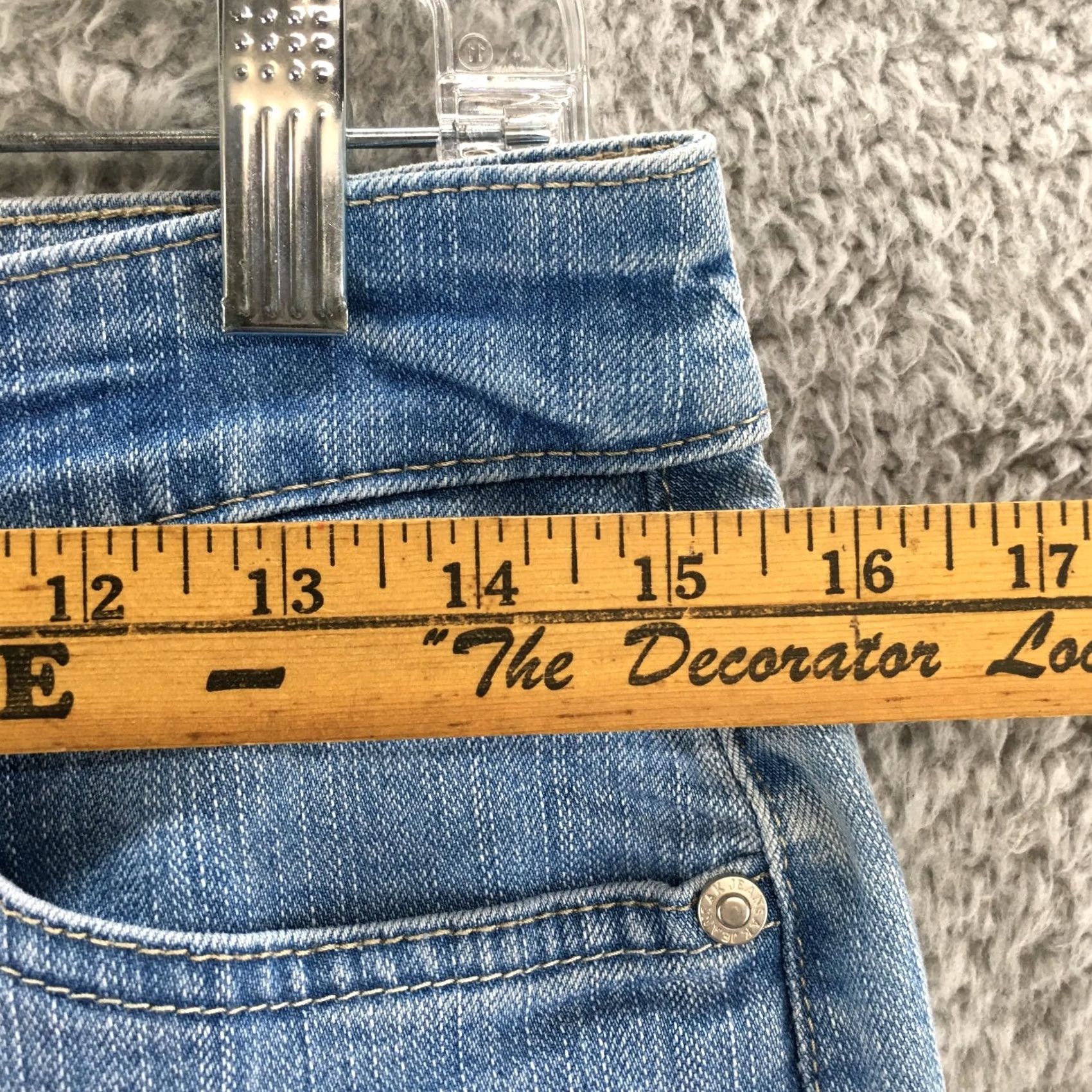 Anne Klein Anne Klein Jeans Womens 8 Blue Denim Light Wash Cropped 5 Pocket Zip Fly Regular Fit Shirt/Hoodie/Jeans (adjusted as Jeans) Size 30" / US 8 / IT 44 - 5 Thumbnail