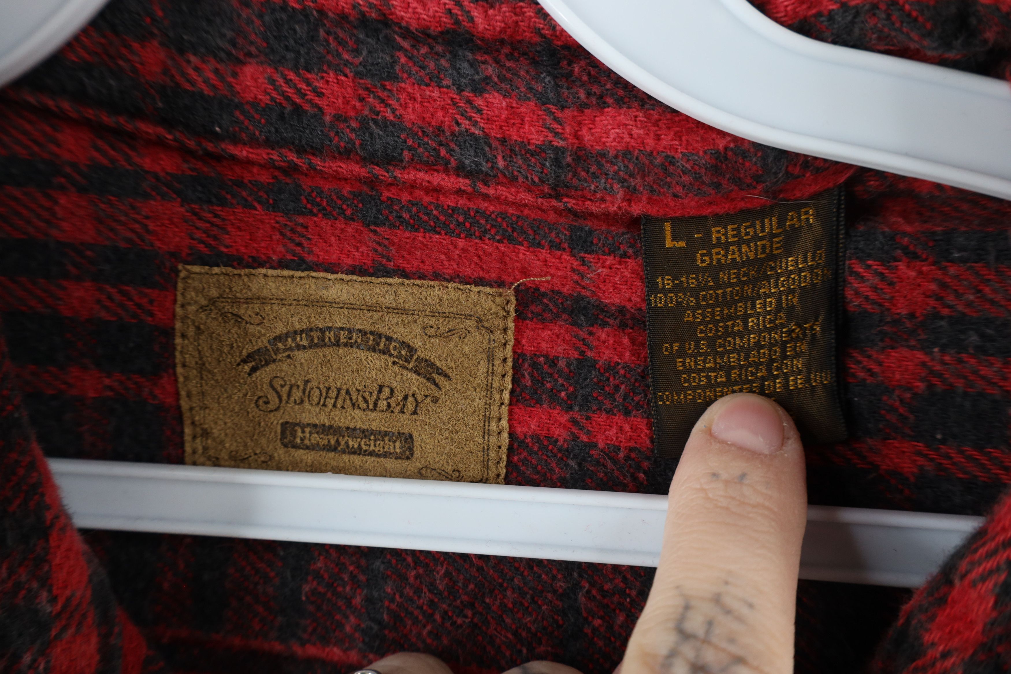Vintage Vintage 90s Streetwear Heavyweight Button Shirt Plaid Size US L / EU 52-54 / 3 - 6 Thumbnail