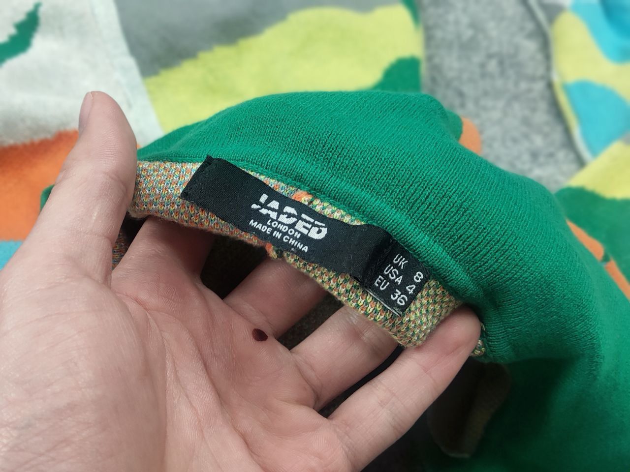 Jaded London Abstract Art knit Long Sleeve Jumpsuits Romper