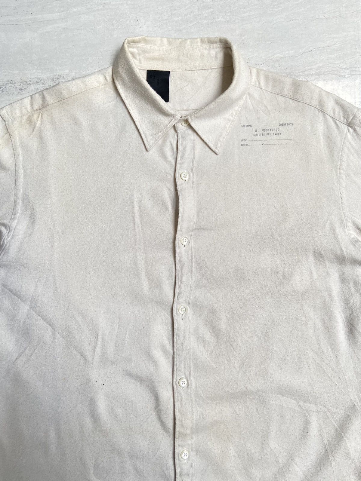 Japanese Brand × N.Hoolywood N. HOOLYWOOD Cream Shirt Size US M / EU 48-50 / 2 - 8 Thumbnail