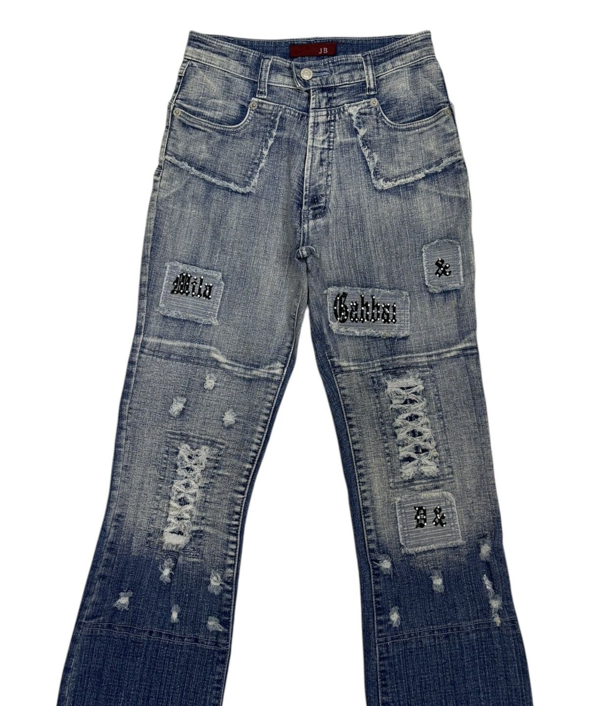GOSTAR DE FUGA × If Six Was Nine × LOWBOX Vintage Japanese Jean JB Lowbox Style Bootcut Distress Jeans Size US 26 / EU 42 - 5 Thumbnail