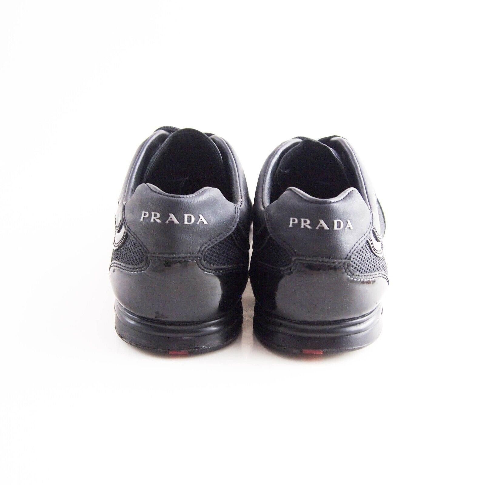 Prada Prada Low Top Sneakers Black Leather Mesh US 7.5 EU 40.5 Size US 7.5 / EU 40-41 - 7 Thumbnail