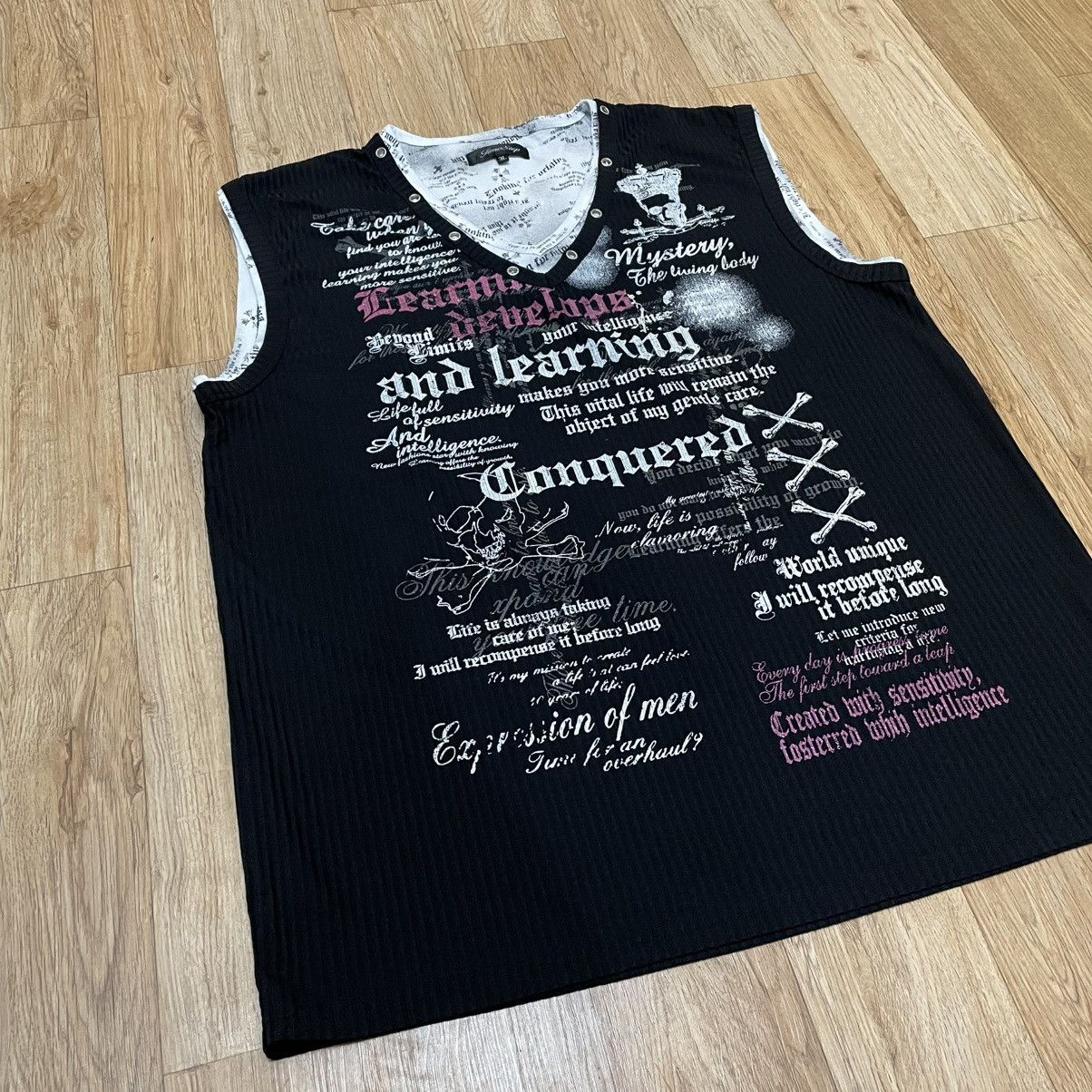 20471120 Time Step Cross Punk Sleeve Less Poem Le Grande Bleu Style Size US L / EU 52-54 / 3 - 2 Thumbnail