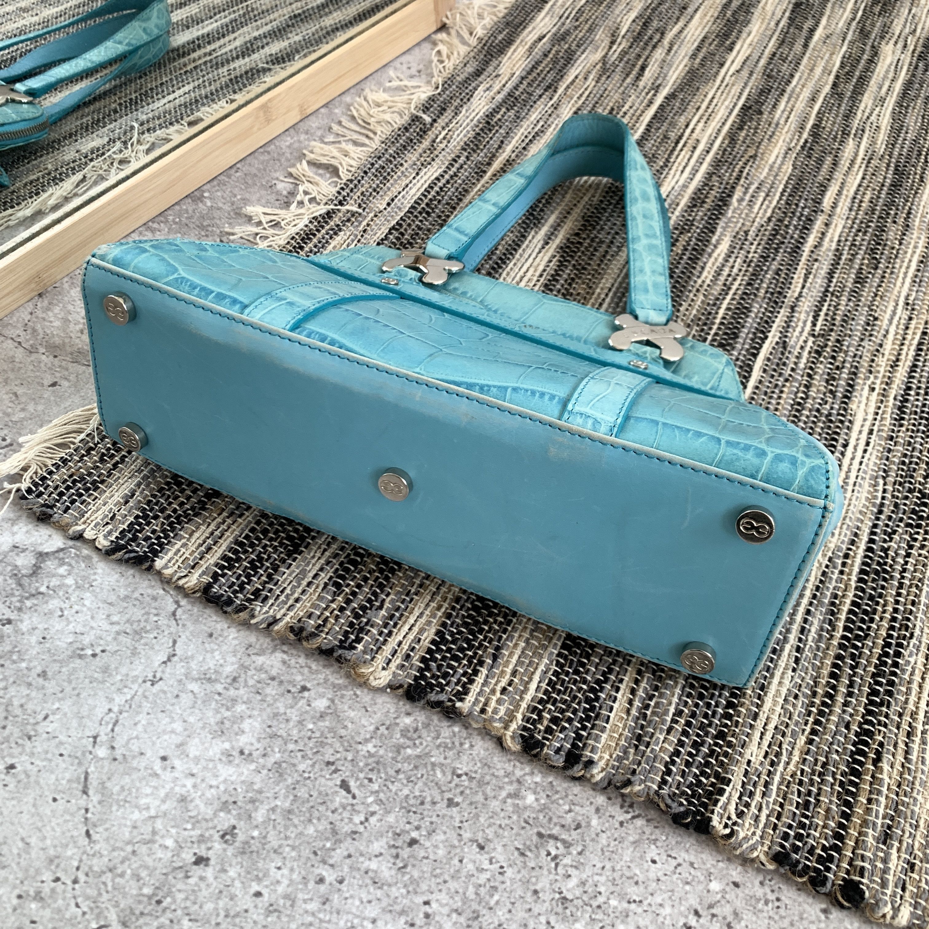 Escada Vintage Escada 90s Rare Women's Blue Handle Bag Size ONE SIZE - 4 Thumbnail