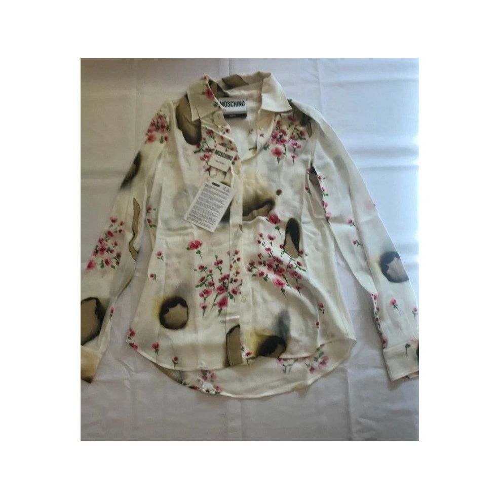 Moschino AW16 MOSCHINO COUTURE JEREMY SCOTT BURNT EFFECT SILK BLOUSE Size S / US 4 / IT 40 - 5 Thumbnail