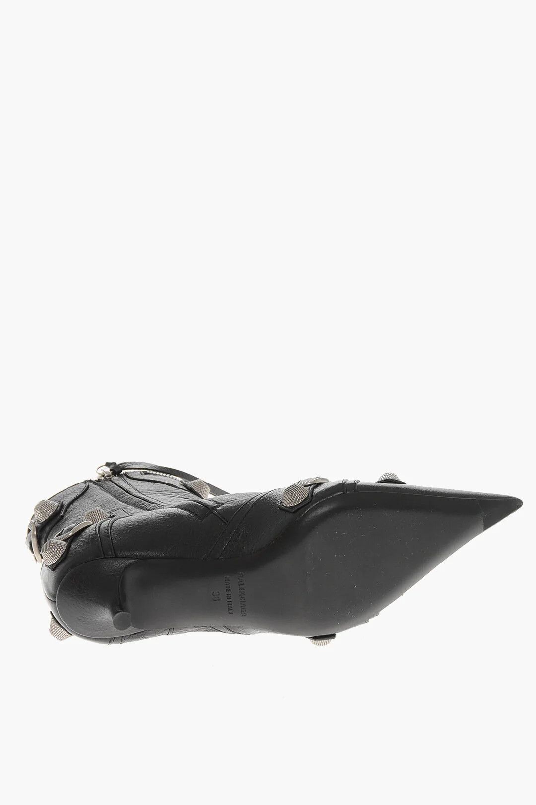 Balenciaga og1mm0326 Hammered Patent Leather Ankle Boots in Black Size US 6 / IT 36 - 6 Thumbnail