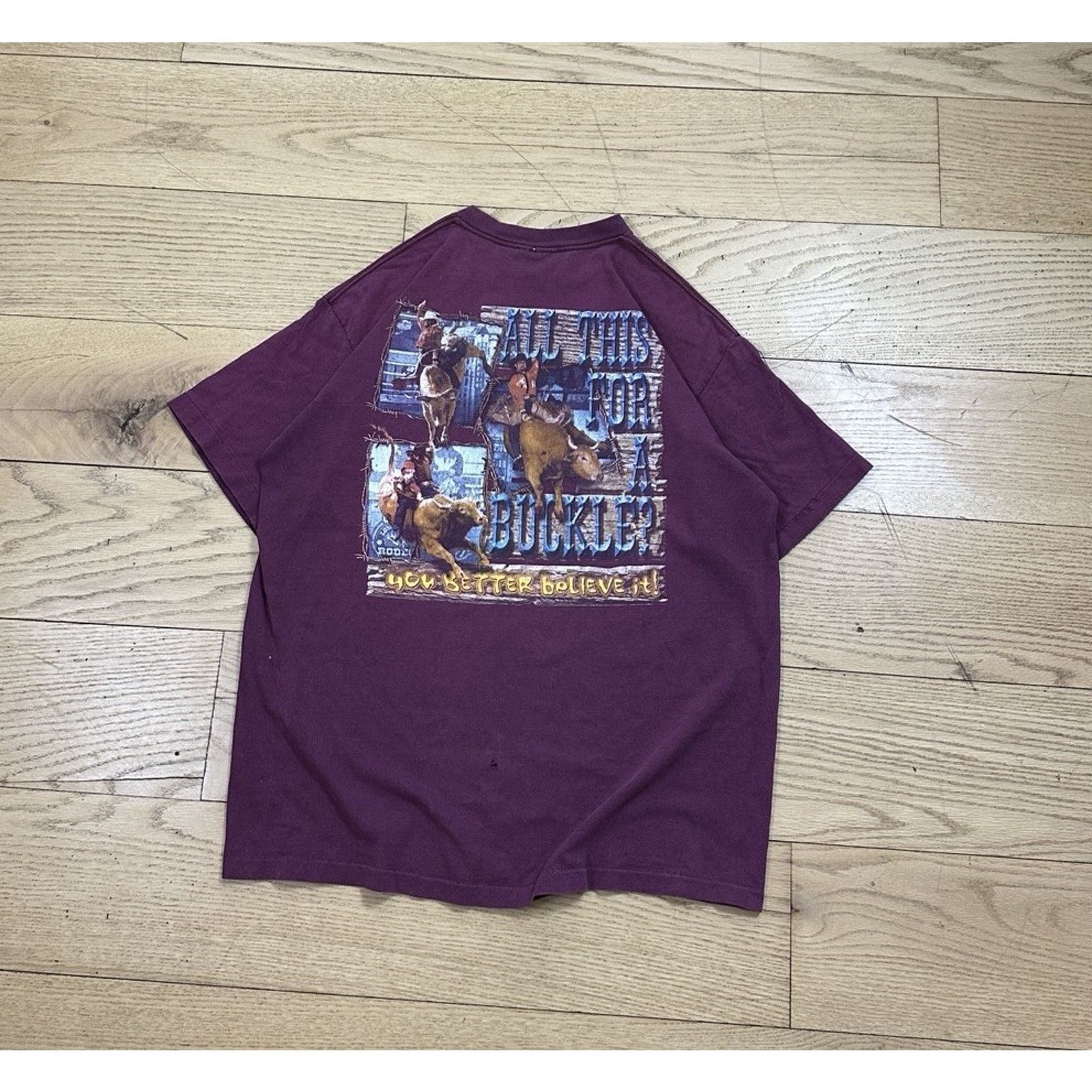 Vintage × Wrangler Vintage Wrangler Western Rodeo T-shirt Size US XL / EU 56 / 4 - 2 Thumbnail