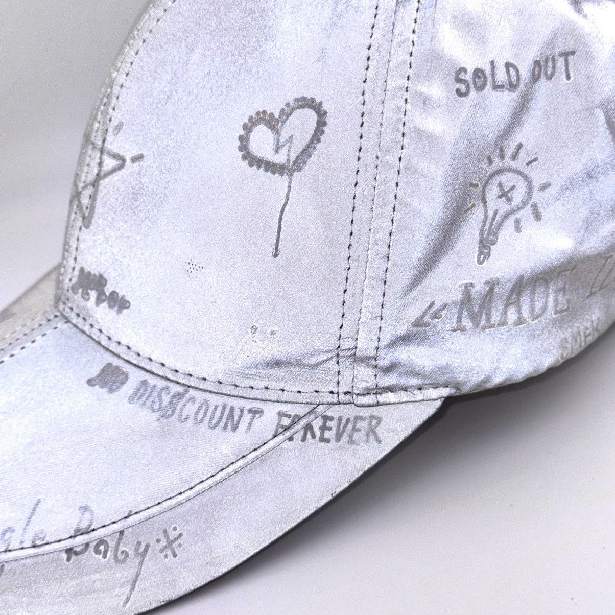 SMFK SMFK Reflective Silver All Over Graphic Sam & Frank Cap Size ONE SIZE - 8 Thumbnail