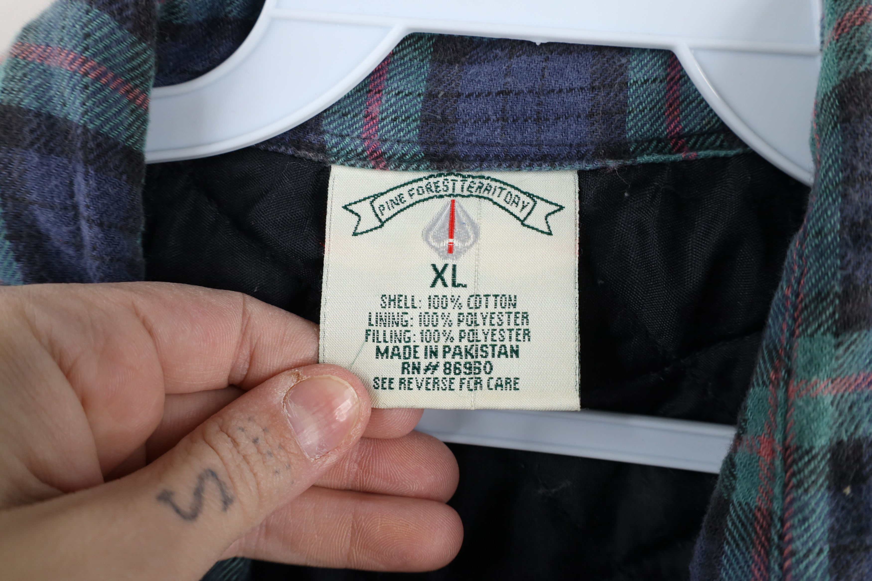 Vintage Vintage 90s Streetwear Quilted Flannel Button Shirt Jacket Size US XL / EU 56 / 4 - 8 Thumbnail