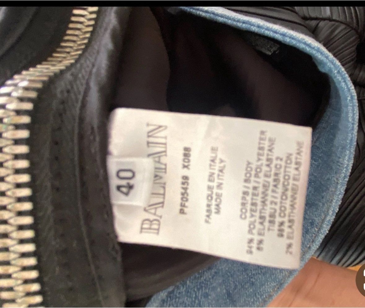 Balmain New Authentic FAUX LEATHER BIKER PANTS 🖤 Size 28" / US 6 / IT 42 - 8 Thumbnail