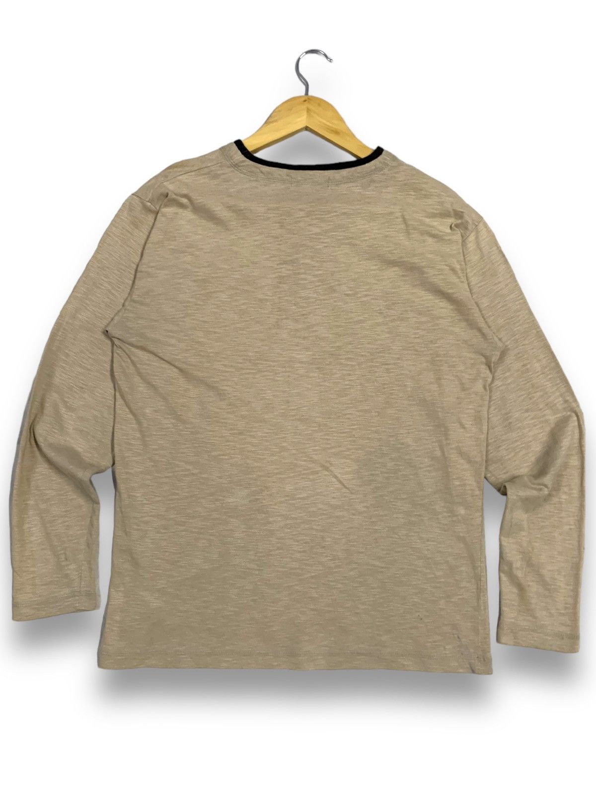 Yohji Yamamoto Vintage Sacsny Ysaccs Henley Long Sleeve by Yohji Yamamoto Size US M / EU 48-50 / 2 - 2 Thumbnail