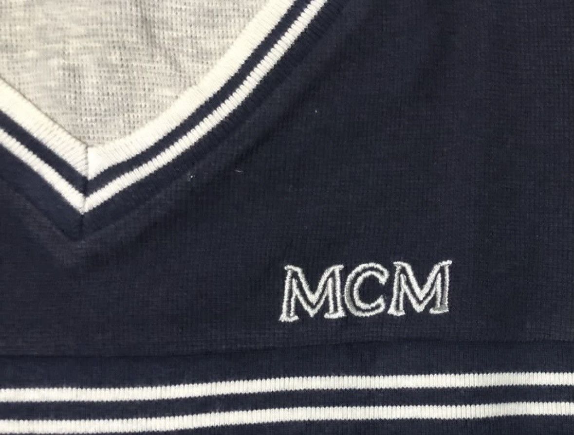 MCM Vintage MCM V-Neck Lite Sweatshirt Jumper Size US L / EU 52-54 / 3 - 2 Thumbnail
