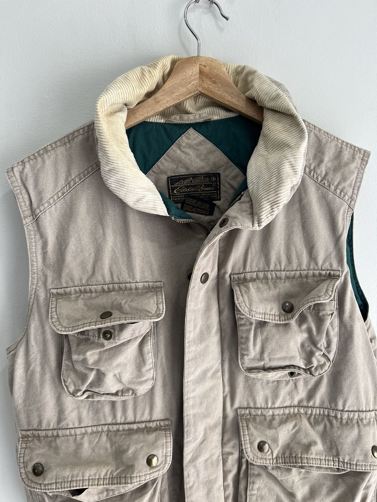 Eddie Bauer Vintage 90s Eddie Bauer Multi Pocket Utility Vest jacket Size US M / EU 48-50 / 2 - 2 Thumbnail