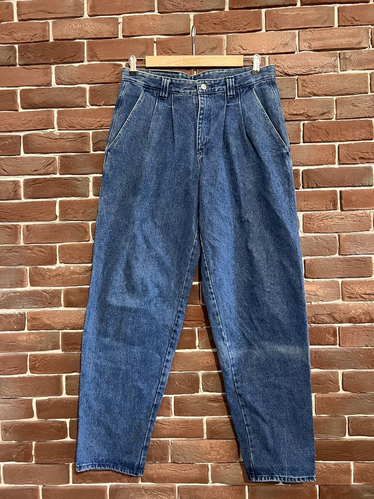 Image of Vintage 90's YVES Saint Laurent Denim Baggy Pants Designer 54 in Blue, Men's (Size 36)