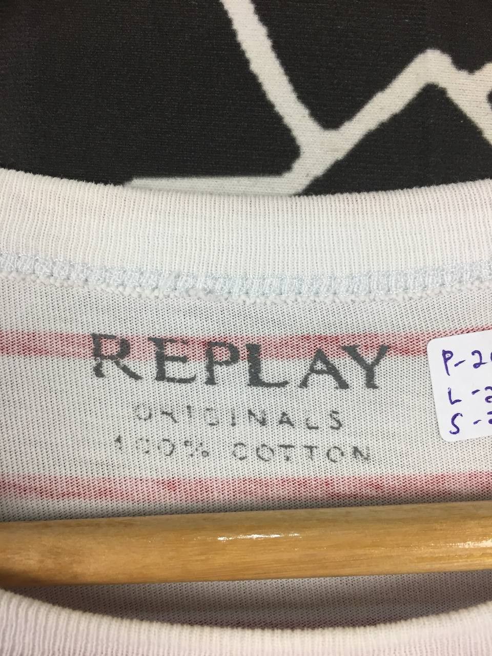 Replay Vtg Replay Jeans Koi Fish Motive Striped Longsleeve Tee Size US M / EU 48-50 / 2 - 9 Thumbnail