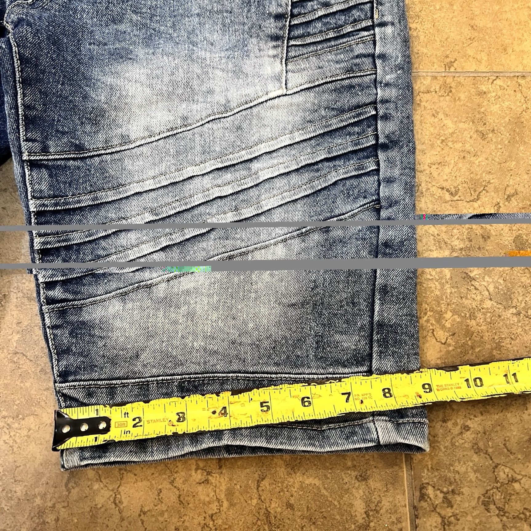 Southpole Southpole Slim Fit Stone Wash Moto Jean Shorts Men 32 Blue Denim 90s Grunge Hip Hop Casual Workwear 5-Pocket 11in Inseam Mens Size US 32 / EU 48 - 7 Thumbnail