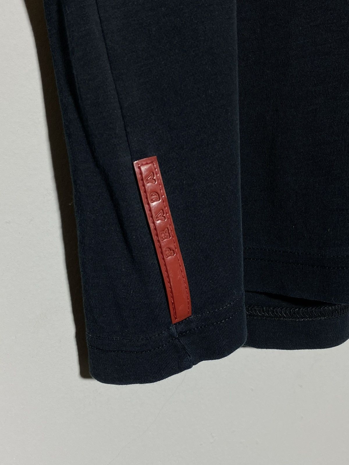 Prada Prada Red Tab Black Cotton T-shirt Size US XL / EU 56 / 4 - 4 Thumbnail