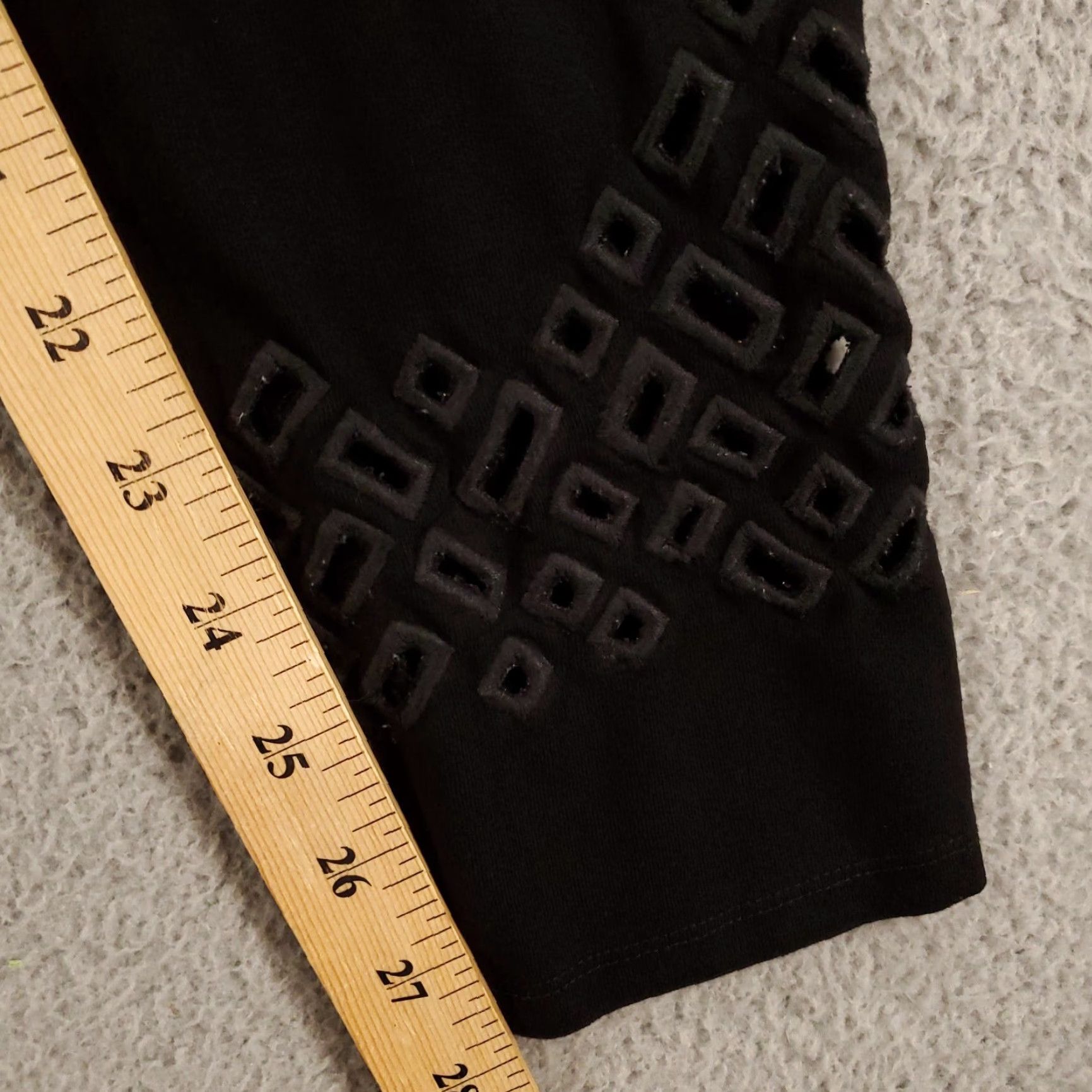 Vintage John Mark Leggings Womens 4 Black Ankle Stretchy Pullon Inseam 28in Spandex Viscose Activewear Casual 90s Athleisure Womens Size 27" / US 4 / IT 40 - 6 Thumbnail