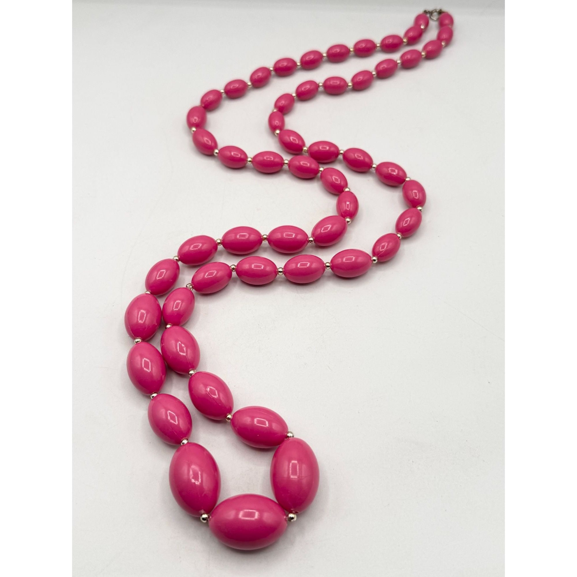 Vintage Vintage pink graduated beaded necklace Size ONE SIZE - 2 Thumbnail