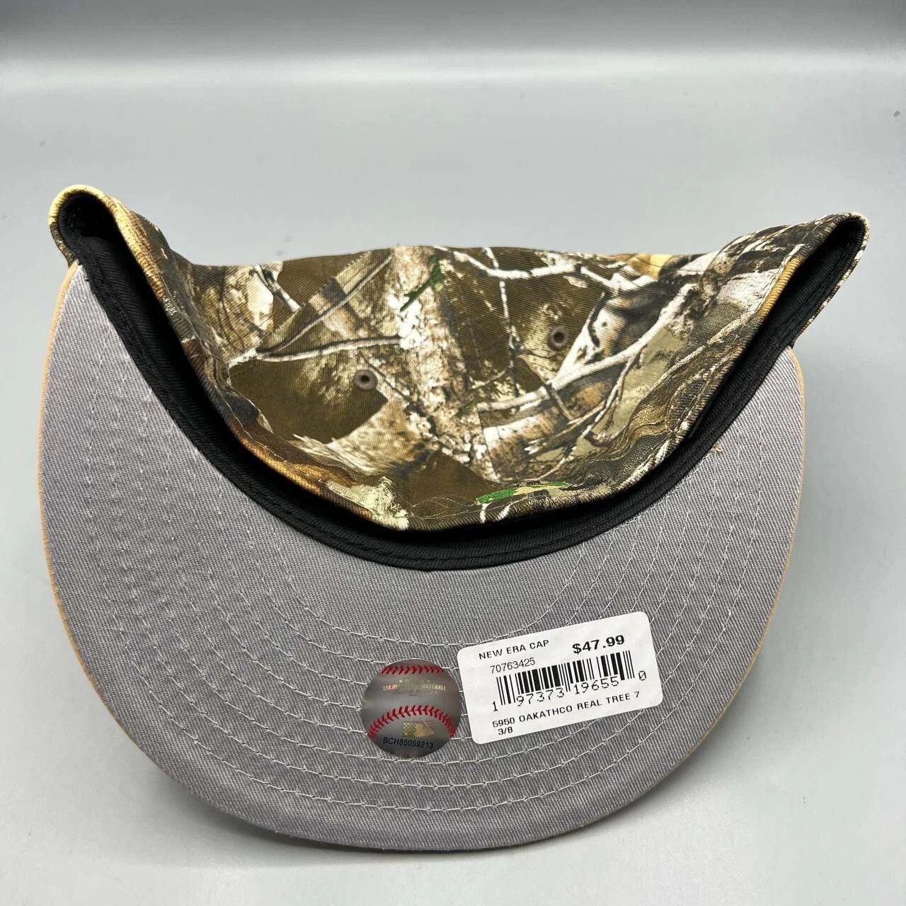 New Era Oakland Athletics Hat Men 7 3/8 Realtree Camo Fitted Cap New Size ONE SIZE - 5 Thumbnail