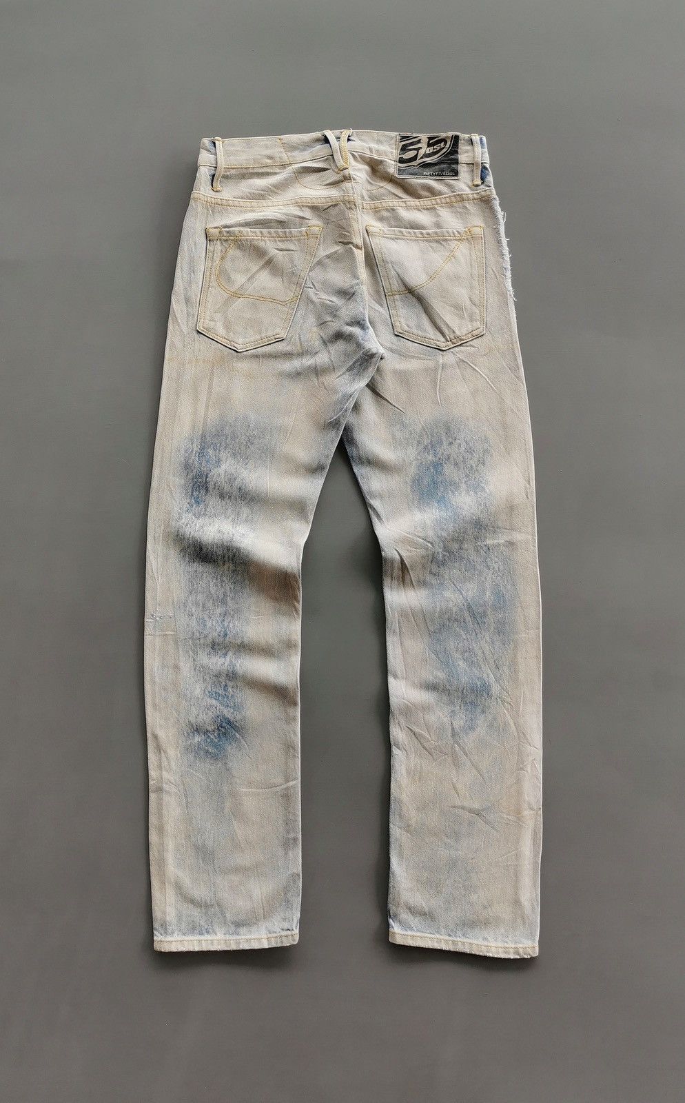 Diesel Black Gold Mud 55DSL Diesel Mod Pearn Distressed Jeans Size US 29 - 6 Thumbnail