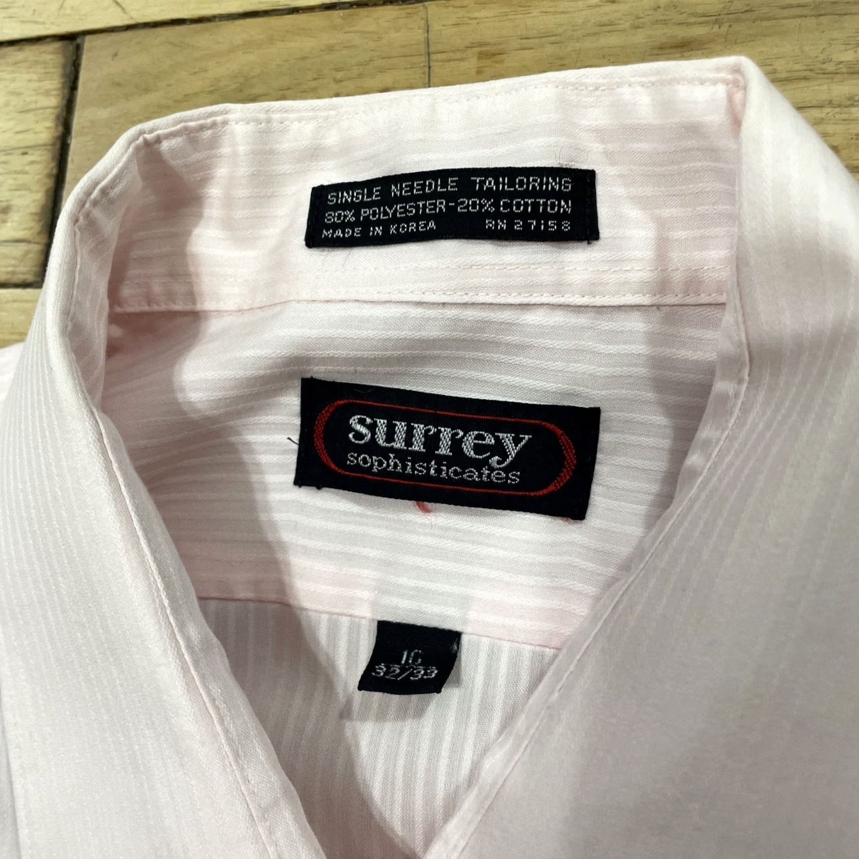 Pinko SURREY SOPHISTICATES Lightweight Shirt Mens 16 32/33 Pink Subtle Stripe Collared Button-Up Shirt Size US L / EU 52-54 / 3 - 6 Thumbnail