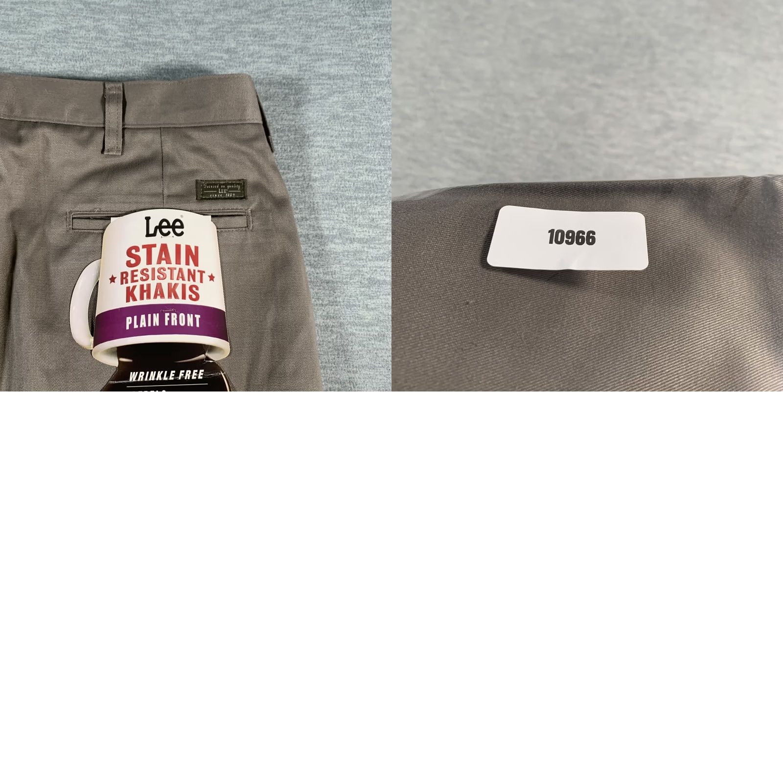 Lee Lee Pants Mens 36x34 Brown Khakis Wrinkle Free Plain Front Stain Resistant Workwear NWT Size US 36 / EU 52 - 9 Thumbnail