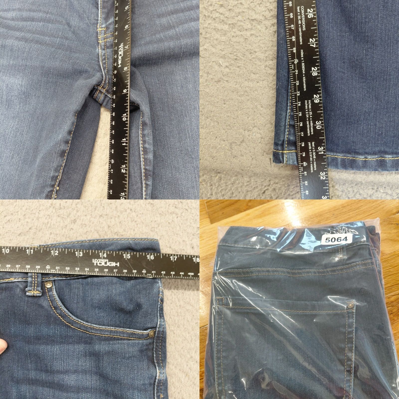 Vintage Maurices Jeans Women's 29x29 Blue Denim Bootcut Mid Rise Cotton Blend Jeans Size 29" - 8 Thumbnail