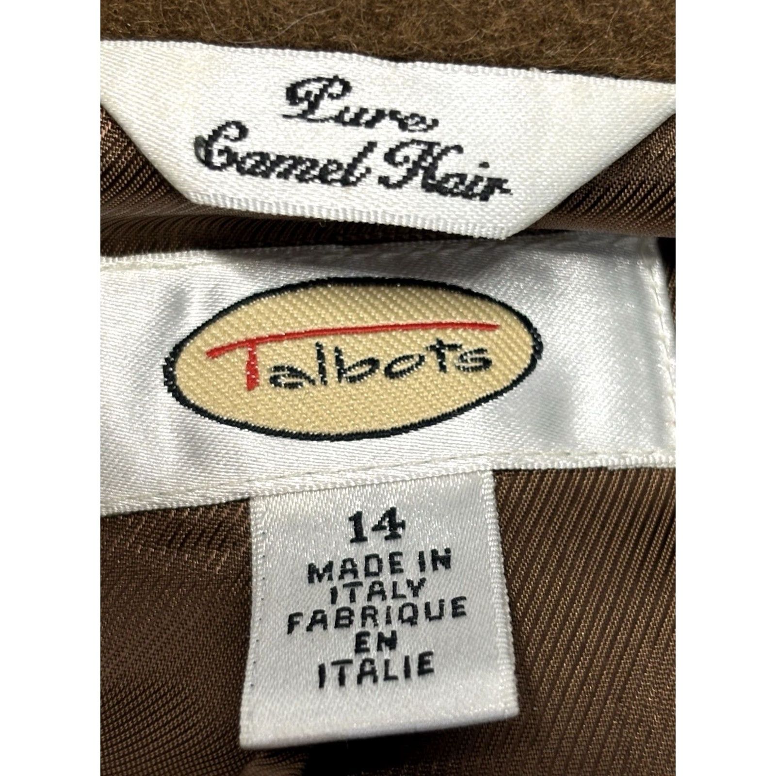 Talbots Talbots Blazer 14 Women's Brown Camel Hair Button Mandarin Collar Italian Vintage Boxy Old Money Career Jacket Size XL / US 12-14 / IT 48-50 - 7 Thumbnail