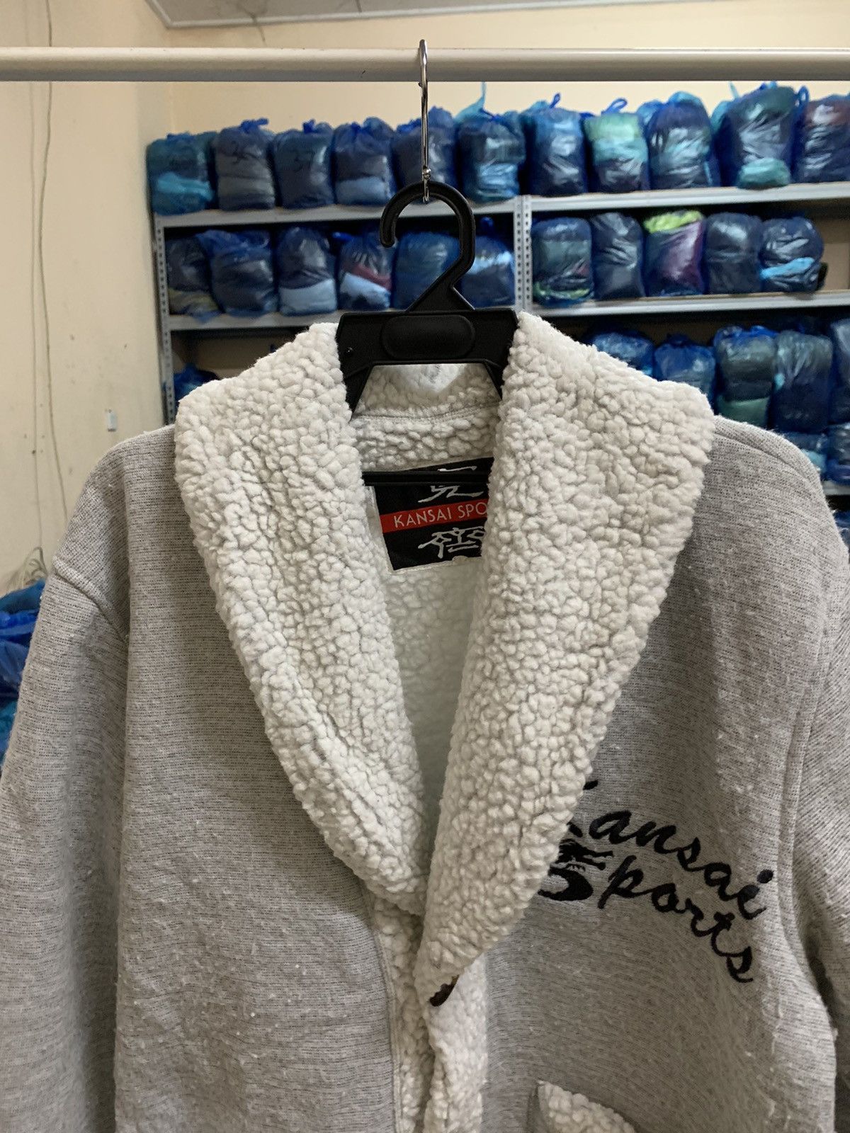 Japanese Brand × Kansai Yamamoto × Vintage Vintage Japanese Brand Kansai Sports Cardigan Sherpa Jacket Size US L / EU 52-54 / 3 - 3 Thumbnail