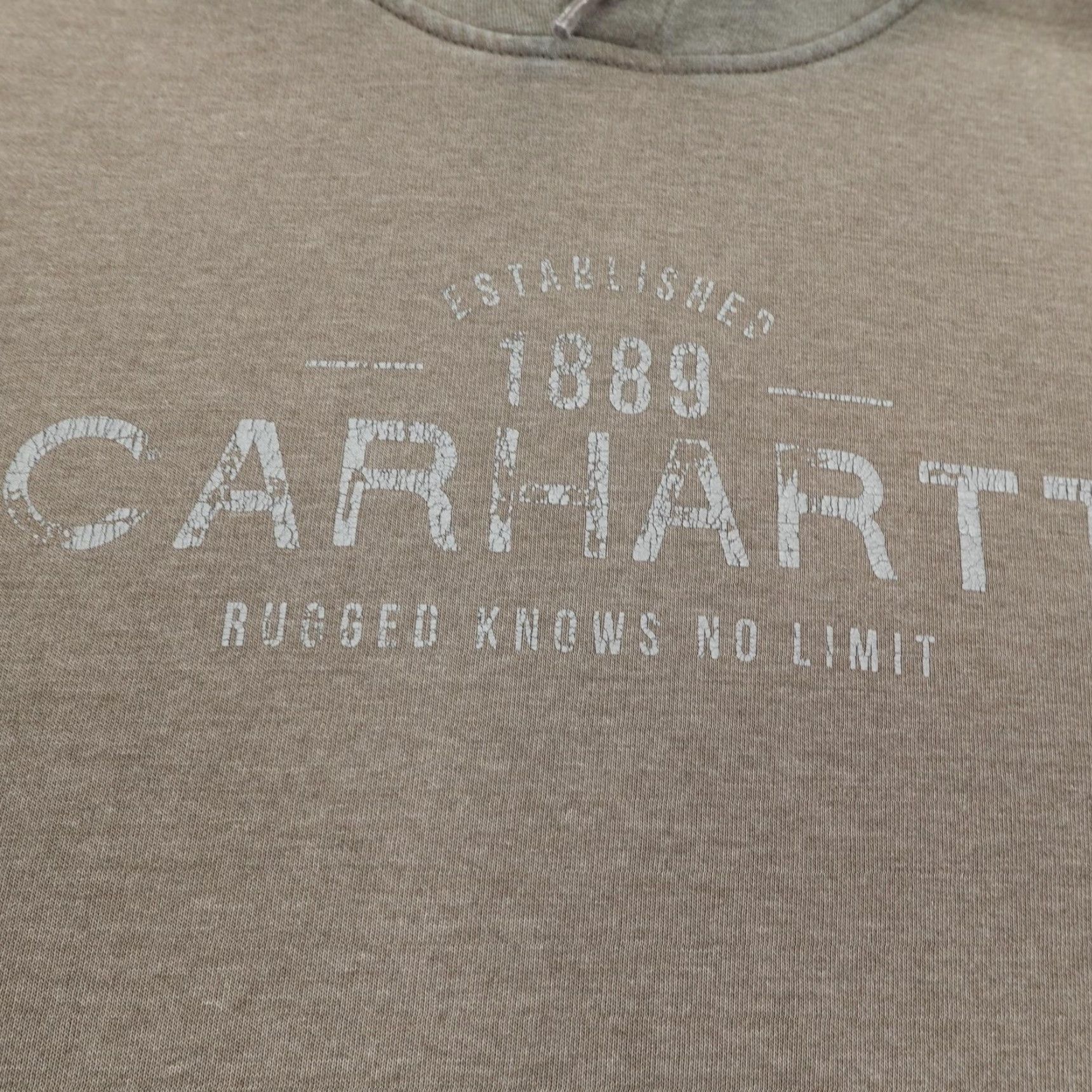 Carhartt VINTAGE Carhartt Hoodie Mens L Gray Rugged Graphic Hooded Sweatshirt Pullover Faded Logo Graphic Print Pockets Size US L / EU 52-54 / 3 - 4 Thumbnail