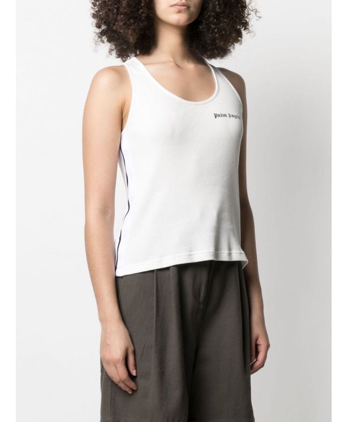 Palm Angels o1mle0425 Logo Tank Top in White Size XS / US 0-2 / IT 36-38 - 6 Thumbnail