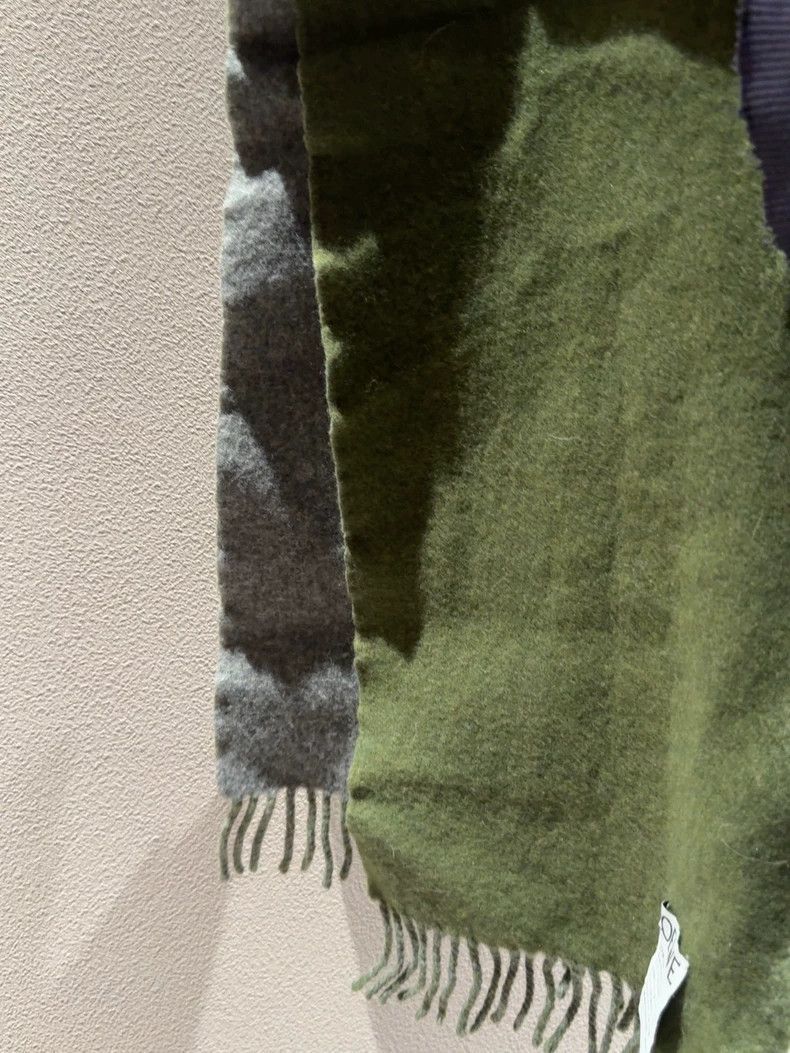 Loewe LOEWE Gray and green double-sided cashmere scarf Size ONE SIZE - 4 Thumbnail