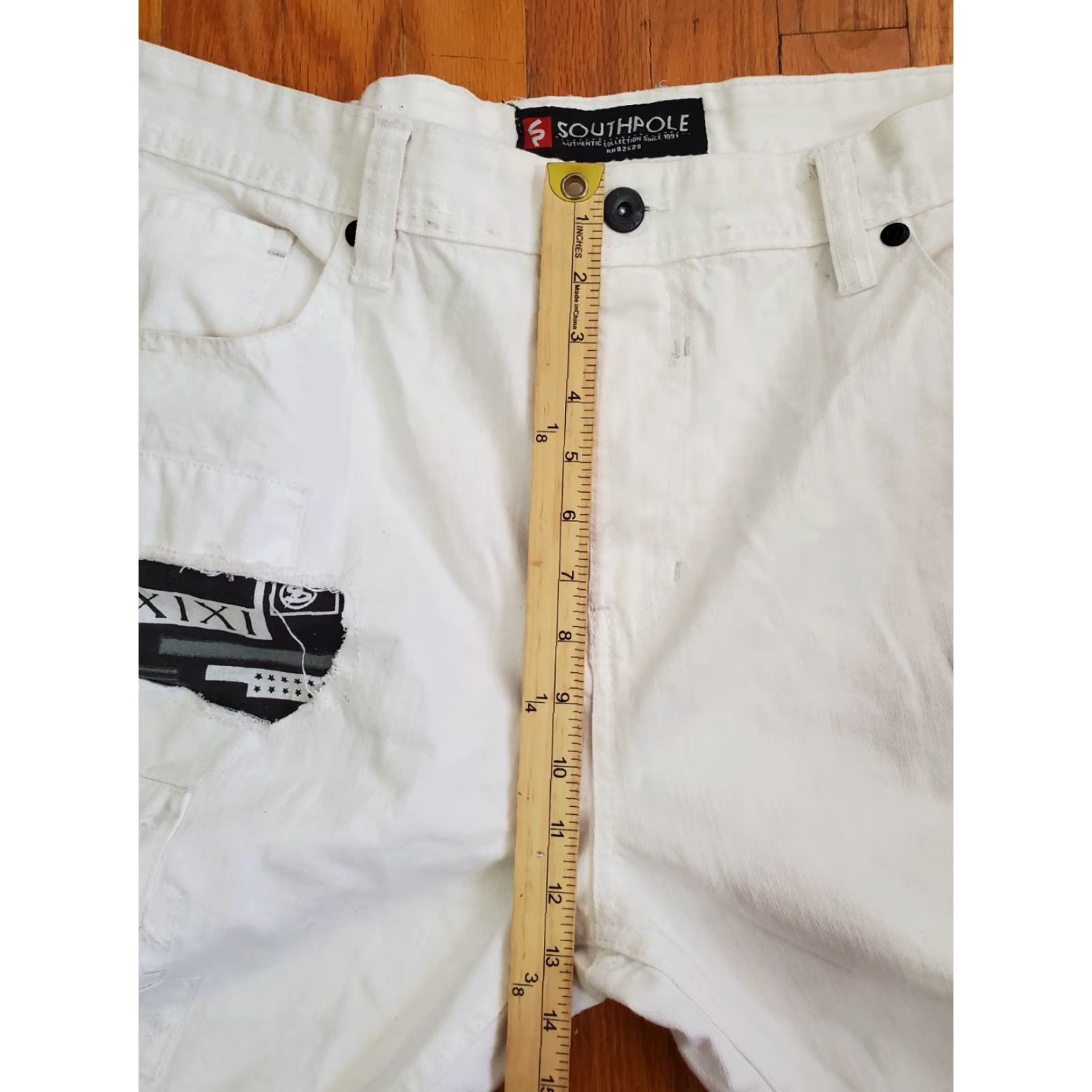 Southpole VINTAGE Southpole Patchwork White Jeans Men 40x32 Hip Hop Denim Straight Junior? Size US 40 / EU 56 - 6 Thumbnail