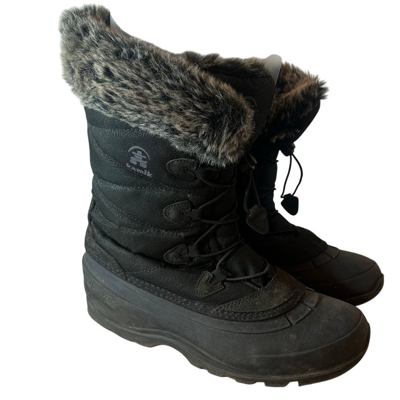 Other Kamik Momentum 3 Black Winter Snow Boots Faux Fur Women's 11 Size US 11 / IT 41 - 1 Thumbnail
