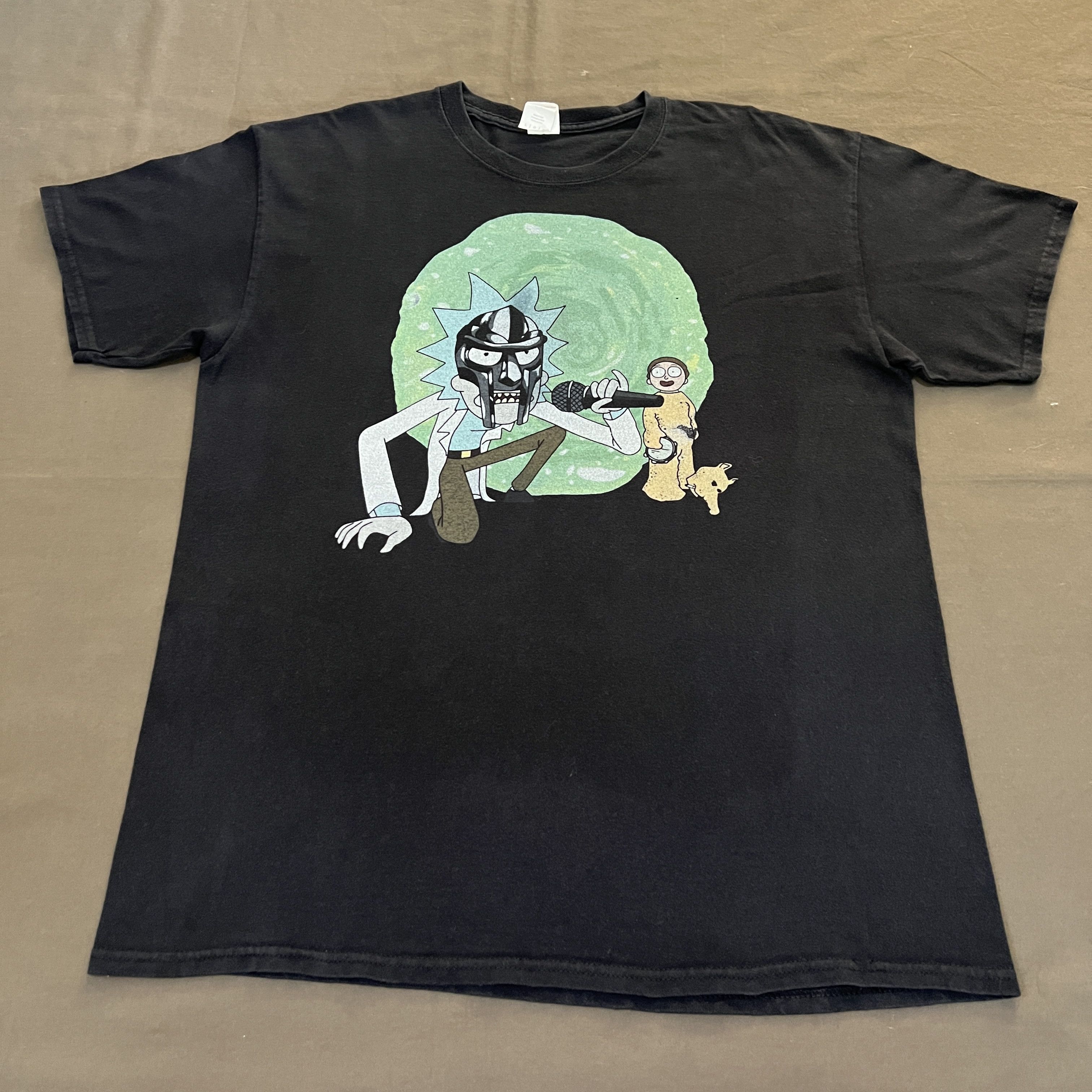 MF Doom × Rap Tees × Stones Throw Records MF Doom x RIcky & Morty Madlib Madvillian Promo Tee Size US L / EU 52-54 / 3 - 2 Thumbnail
