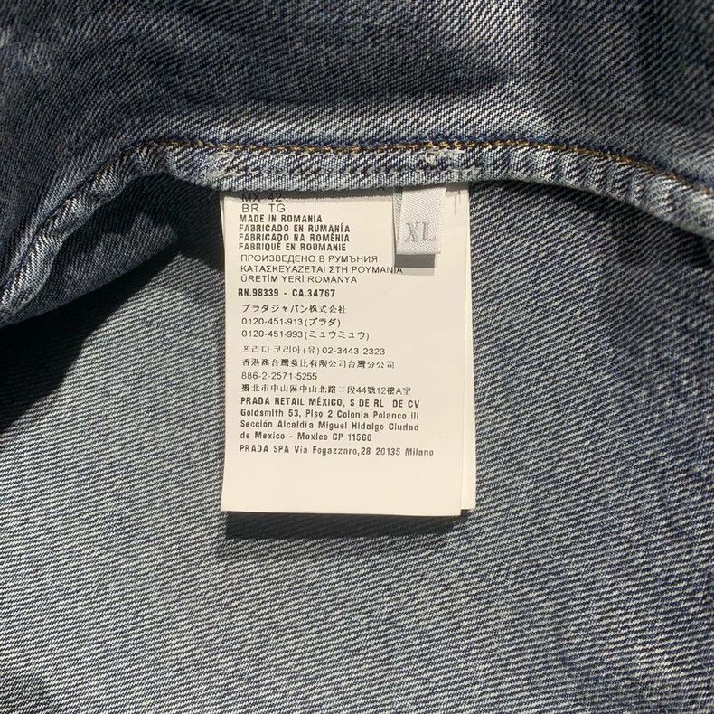 Prada Prada Triangle logo denim short sleeves 2502-Nextarrow Size US XL / EU 56 / 4 - 6 Thumbnail