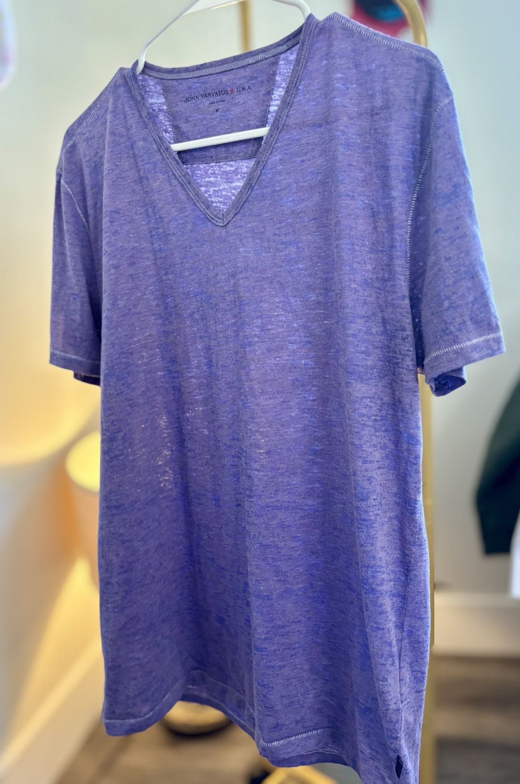 John Varvatos Men’s Short Sleeve V-Neck Size US M / EU 48-50 / 2 - 2 Thumbnail