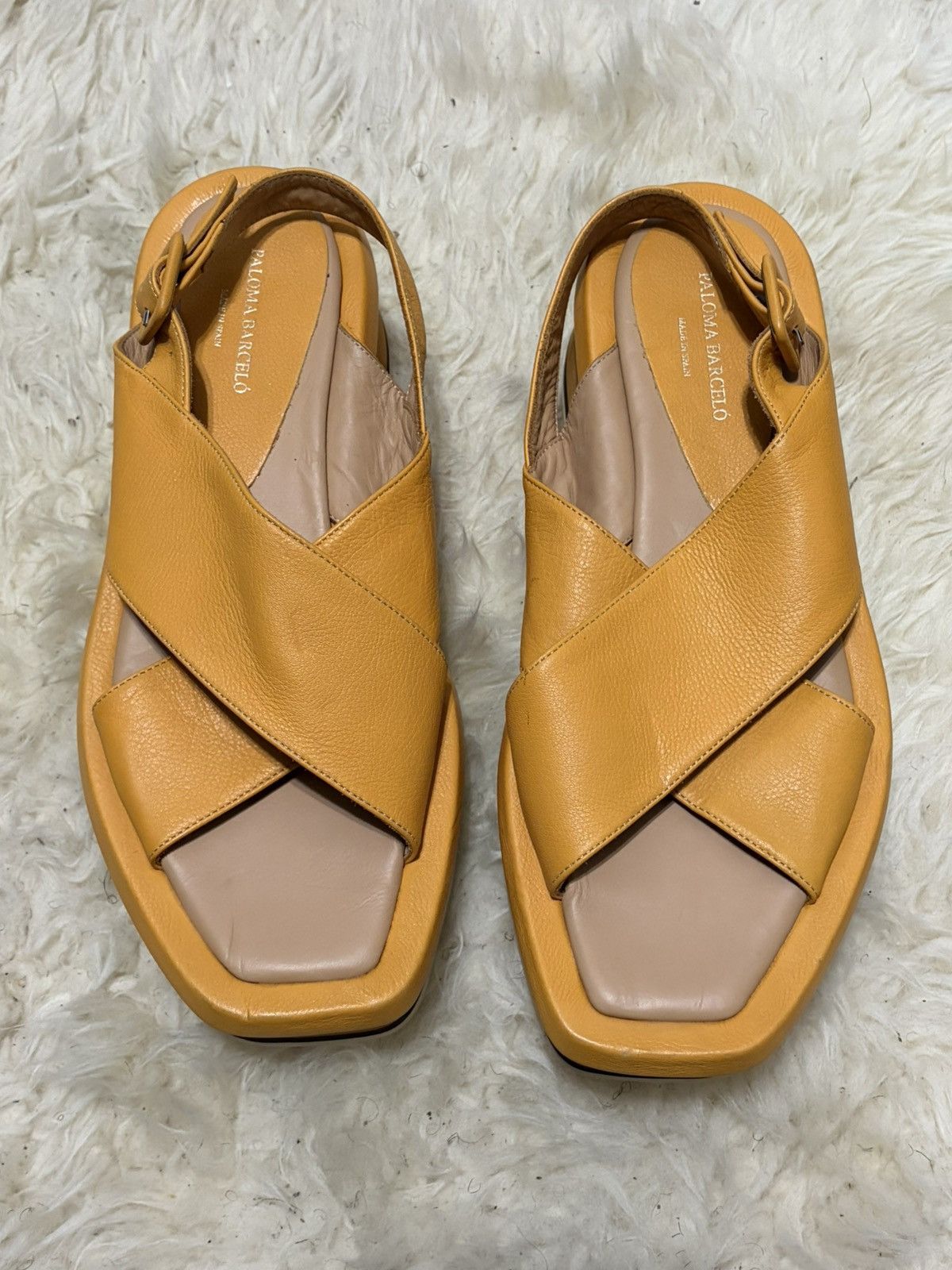 Paloma Bercelo PALOMA BARCELO JATAUPU NAPASOLFT SANDAL Mustard Size US 9 / IT 39 - 1 Thumbnail